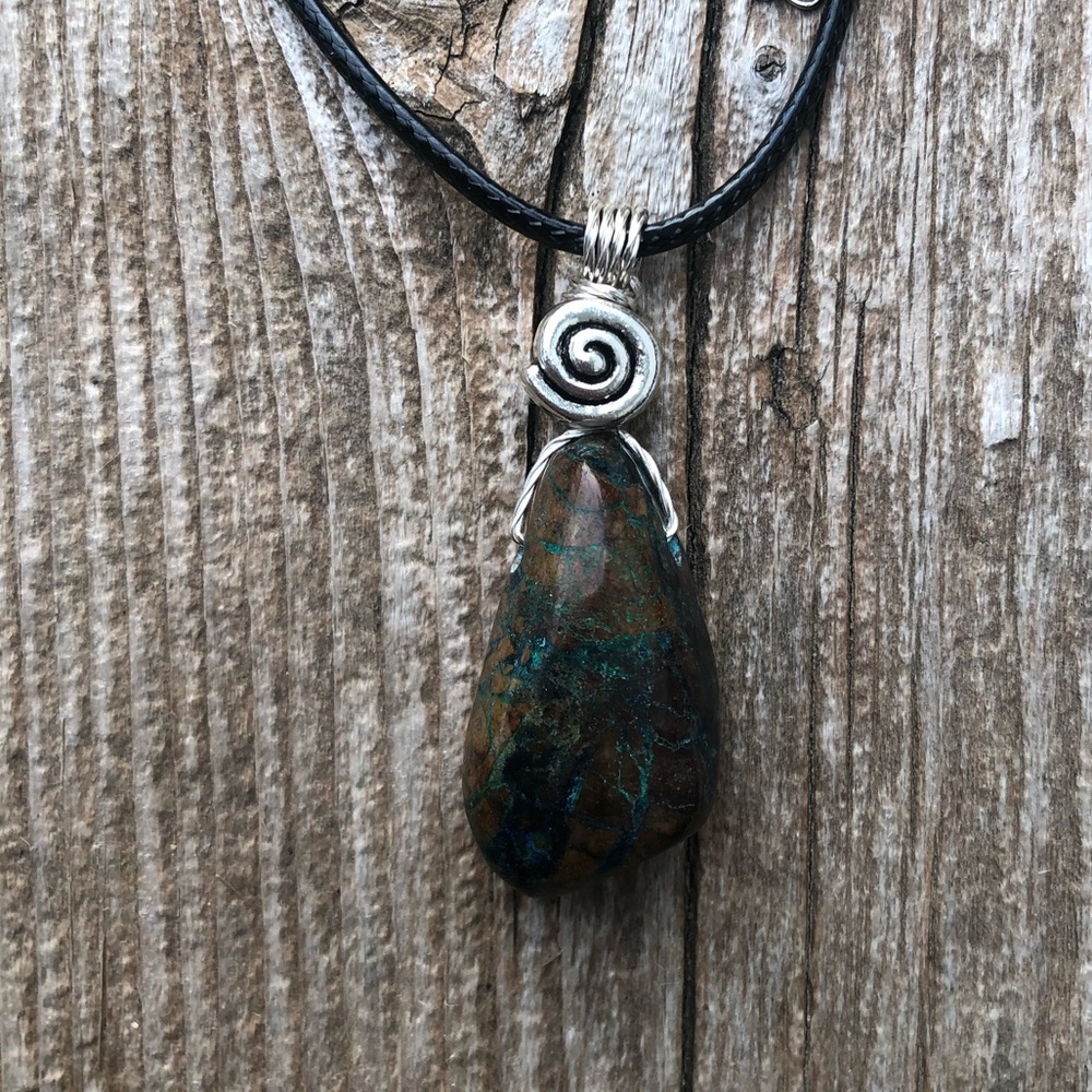 Azurite with Malachite in Host Stone for Raising Consciousness.